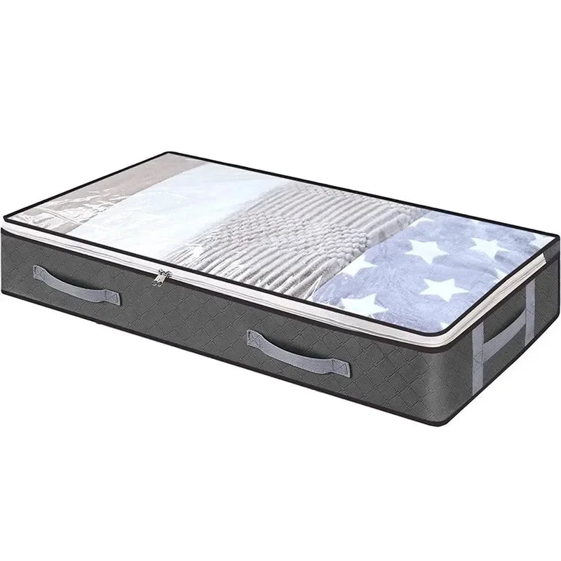 Underbed Storage Bag Foldable Storage With Clear Window | Large Capacity Organizer & Handles - ZOOMNSTORE