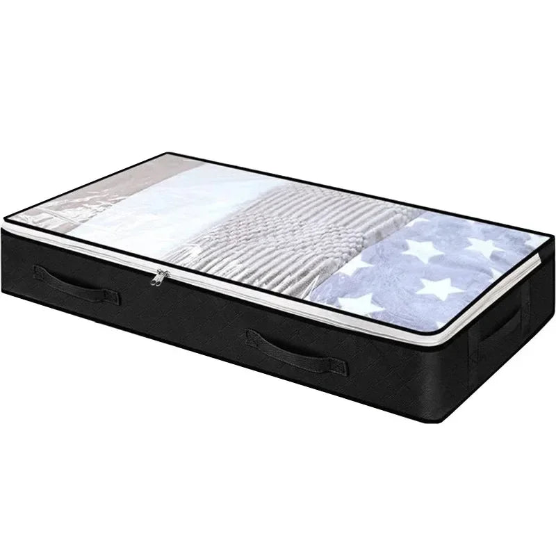 Underbed Storage Bag Foldable Storage With Clear Window | Large Capacity Organizer & Handles - ZOOMNSTORE