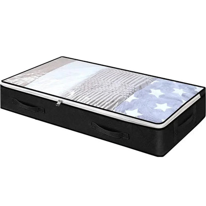 Underbed Storage Bag Foldable Storage With Clear Window | Large Capacity Organizer & Handles - ZOOMNSTORE