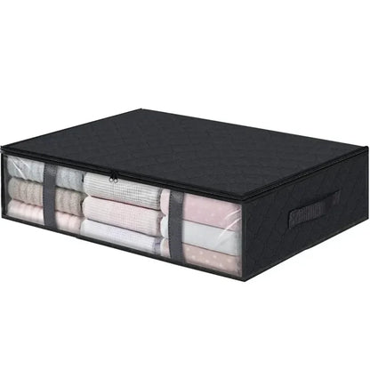 Underbed Storage Bag Foldable Storage With Clear Window | Large Capacity Organizer & Handles - ZOOMNSTORE