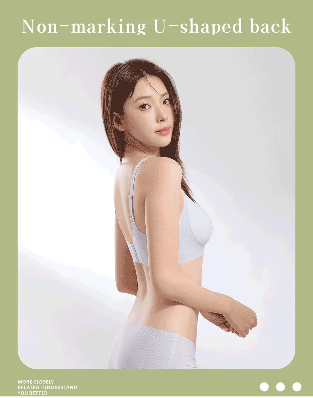 Underwire Bra - Seamless V-Neck Gathering Support, Comfortable Women's Lingerie - ZOOMNSTORE