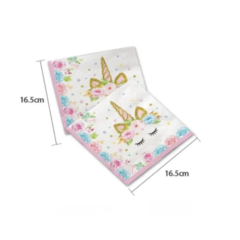 Unicorn Birthday Party Supplies - Disposable Cups Plates Napkins Decorations for Girls - ZOOMNSTORE