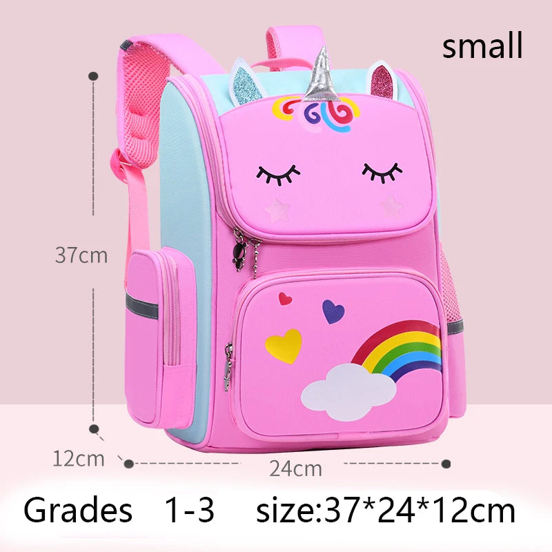 Unicorn Backpack for Girls - Waterproof Rainbow School Bag for Kids - ZOOMNSTORE
