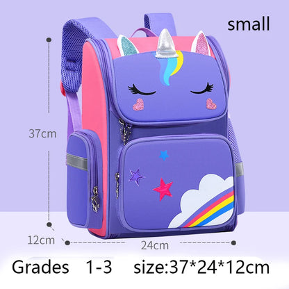 Unicorn Backpack for Girls - Waterproof Rainbow School Bag for Kids - ZOOMNSTORE