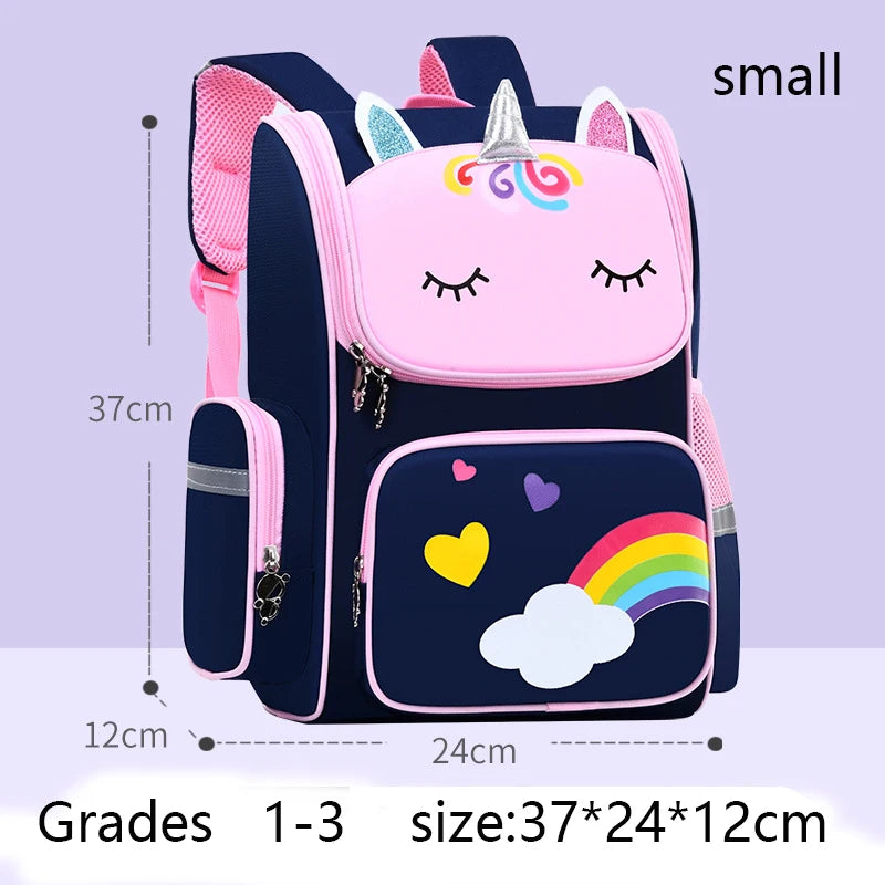 Unicorn Backpack for Girls - Waterproof Rainbow School Bag for Kids - ZOOMNSTORE
