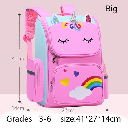 Unicorn Backpack for Girls - Waterproof Rainbow School Bag for Kids - ZOOMNSTORE