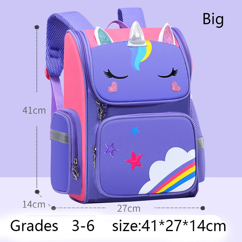 Unicorn Backpack for Girls - Waterproof Rainbow School Bag for Kids - ZOOMNSTORE