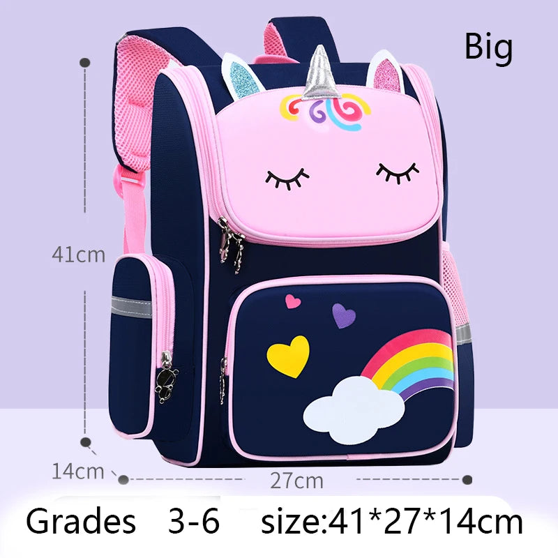 Unicorn Backpack for Girls - Waterproof Rainbow School Bag for Kids - ZOOMNSTORE