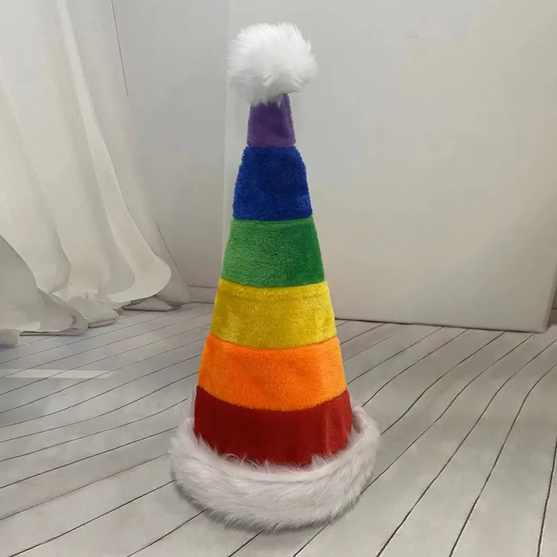 Unisex Plush Christmas Santa Hat - Holiday Party Accessory 2025 - ZOOMNSTORE