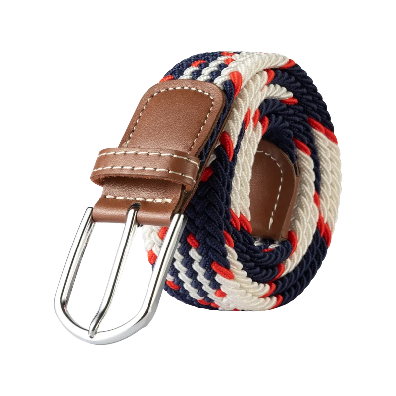 Unisex Stretch Jeans Belt - Casual Knitted Woven Canvas Pin Buckle - ZOOMNSTORE
