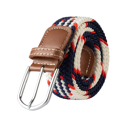 Unisex Stretch Jeans Belt - Casual Knitted Woven Canvas Pin Buckle - ZOOMNSTORE