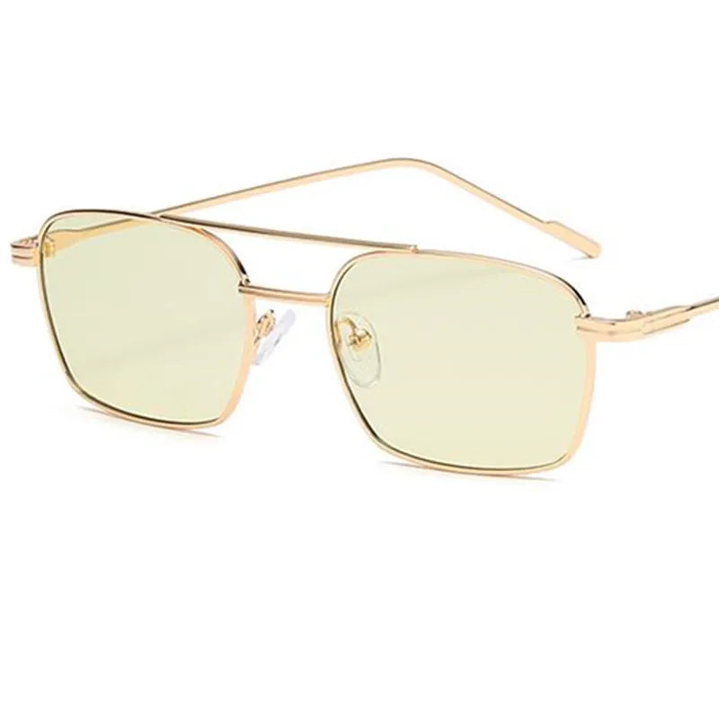 Unisex Double Beam Anti-UV Sunglasses - Stylish Alloy Frame Eyewear - ZOOMNSTORE