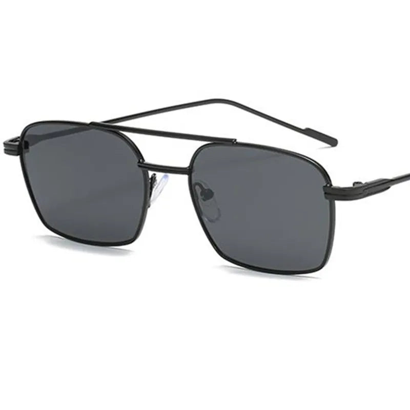 Unisex Double Beam Anti-UV Sunglasses - Stylish Alloy Frame Eyewear - ZOOMNSTORE