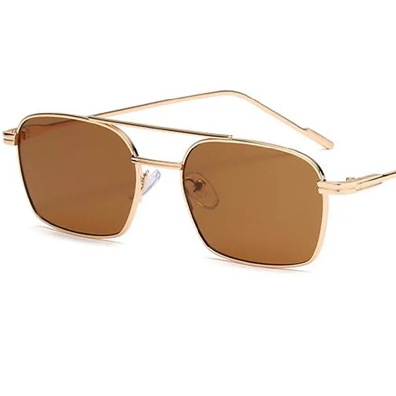 Unisex Double Beam Anti-UV Sunglasses - Stylish Alloy Frame Eyewear - ZOOMNSTORE