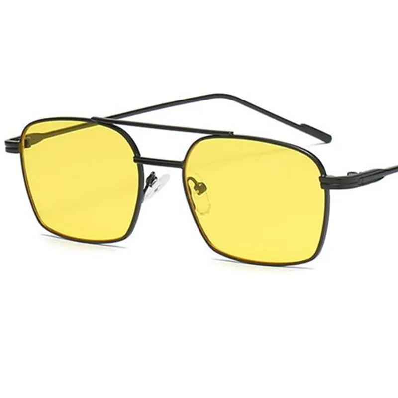 Unisex Double Beam Anti-UV Sunglasses - Stylish Alloy Frame Eyewear - ZOOMNSTORE