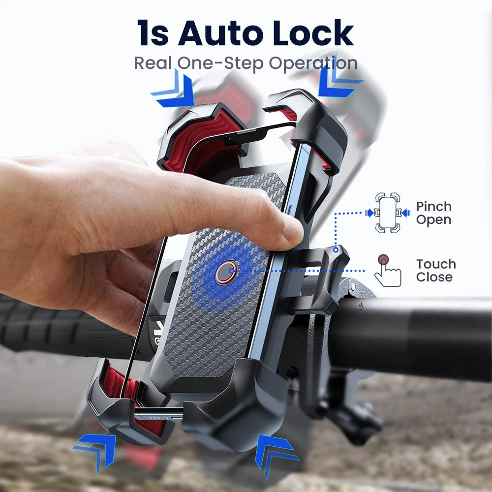 Joyroom Bike Phone Holder 360° View Universal Bicycle Phone Holder for 4.7-7 inch Mobile Phone Stand Shockproof Bracket GPS Clip - ZOOMNSTORE