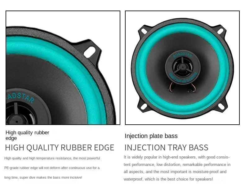 Universal Car Speakers - 4/5/6.5 Inch Coaxial Full Range Automotive Audio System - ZOOMNSTORE