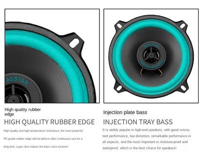 Universal Car Speakers - 4/5/6.5 Inch Coaxial Full Range Automotive Audio System - ZOOMNSTORE