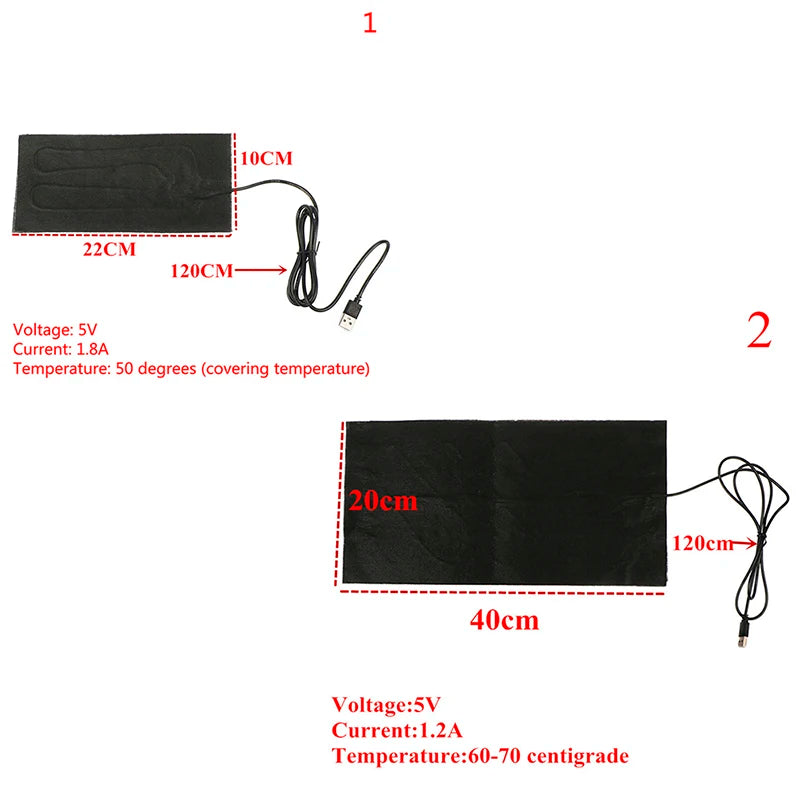 Usb Heated Pad – Portable Carbon Fiber Heating Mat For Pet Cushion & Cloth Vest - ZOOMNSTORE