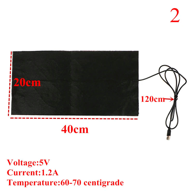 Usb Heated Pad – Portable Carbon Fiber Heating Mat For Pet Cushion & Cloth Vest - ZOOMNSTORE