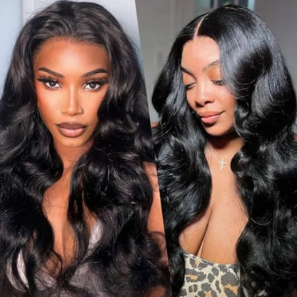 V Part Wigs - 100% Human Hair Body Wave Wig With 5x5 HD Lace Closure & Clip In Half Wig - ZOOMNSTORE