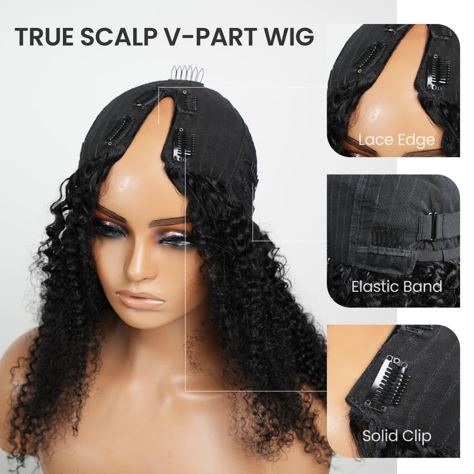 V Part Wigs - 100% Human Hair Body Wave Wig With 5x5 HD Lace Closure & Clip In Half Wig - ZOOMNSTORE