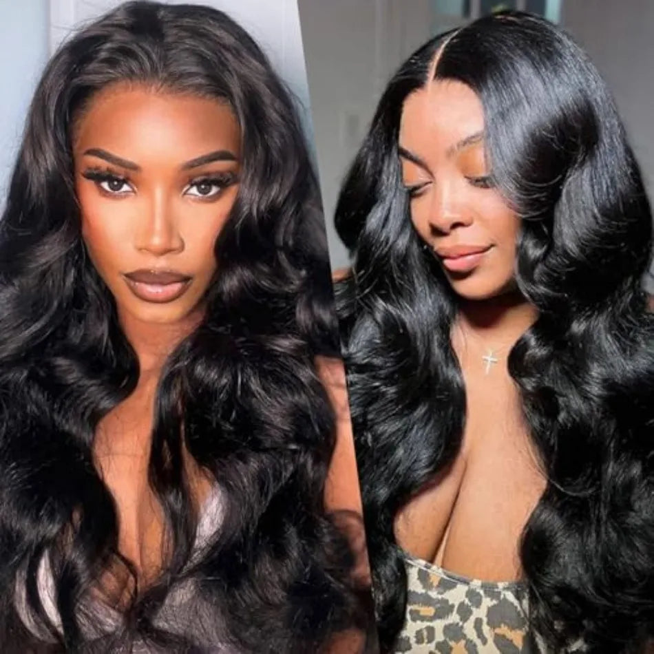 V Part Wigs - 100% Human Hair Body Wave Wig With 5x5 HD Lace Closure & Clip In Half Wig - ZOOMNSTORE