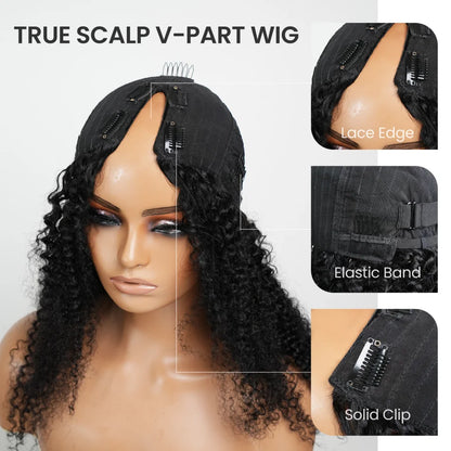 V Part Wigs - 100% Human Hair Body Wave Wig With 5x5 HD Lace Closure & Clip In Half Wig - ZOOMNSTORE