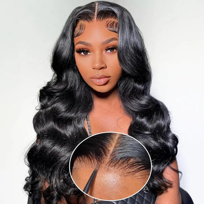 V Part Wigs - 100% Human Hair Body Wave Wig With 5x5 HD Lace Closure & Clip In Half Wig - ZOOMNSTORE