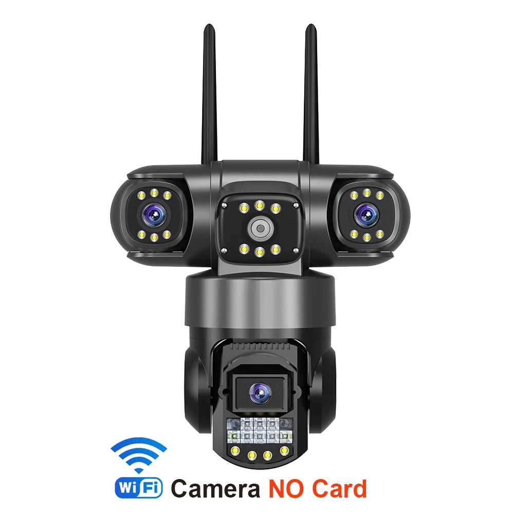 V380 Pro 12MP 6K Outdoor WiFi IP Camera - Triple Lens Waterproof Security CCTV with Night Vision - ZOOMNSTORE
