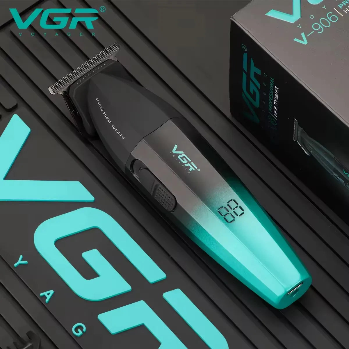 VGR 0mm Metal Electric Hair  Beard Trimmer - Rechargeable Clipper for Men - ZOOMNSTORE