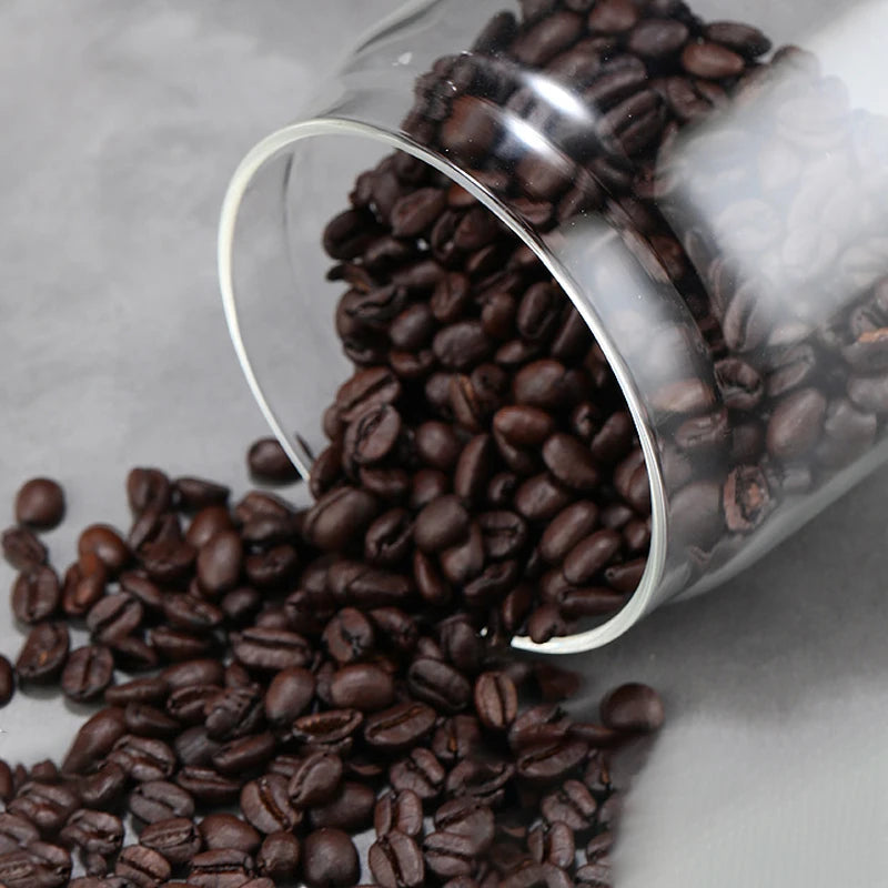 Vacuum Sealed Coffee Jar - Airtight Glass Container For Coffee Bean Storage - ZOOMNSTORE