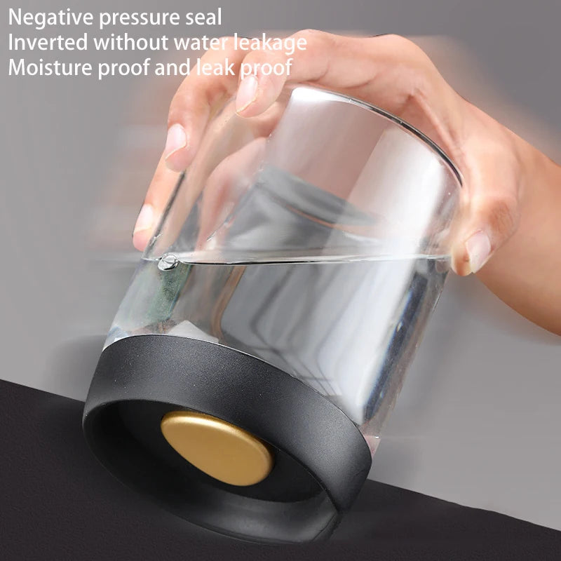 Vacuum Sealed Coffee Jar - Airtight Glass Container For Coffee Bean Storage - ZOOMNSTORE