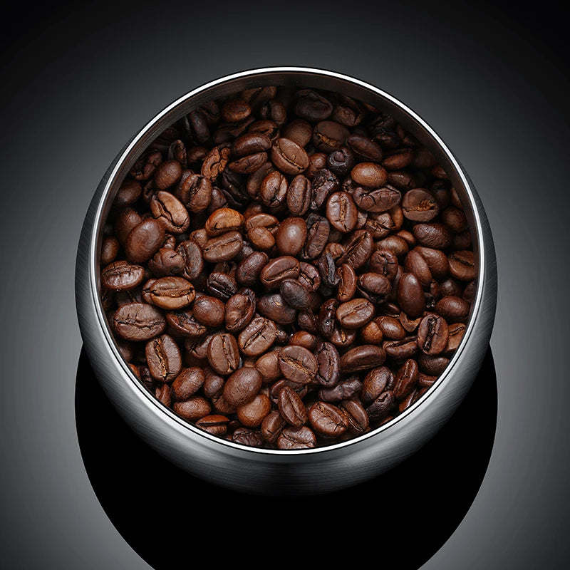 Vacuum sealed tank Coffee bean storage tank Household 304 stainless steel food storage Jars moisture-proof sealed container - ZOOMNSTORE