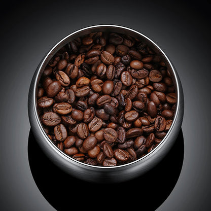 Vacuum sealed tank Coffee bean storage tank Household 304 stainless steel food storage Jars moisture-proof sealed container - ZOOMNSTORE