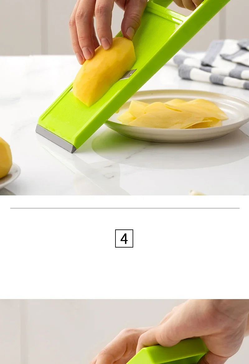 Vegetable Cutter - Mandoline Slicer With Stainless Steel Blade | Multi-Use Kitchen Tool - ZOOMNSTORE