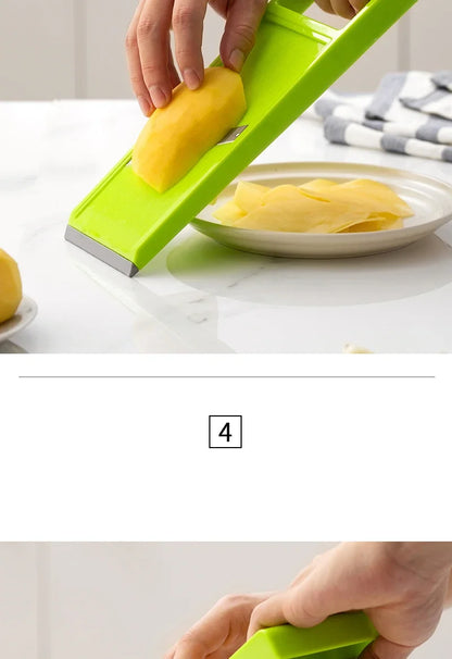 Vegetable Cutter - Mandoline Slicer With Stainless Steel Blade | Multi-Use Kitchen Tool - ZOOMNSTORE