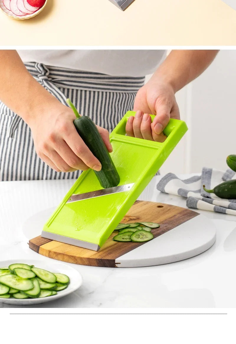 Vegetable Cutter - Mandoline Slicer With Stainless Steel Blade | Multi-Use Kitchen Tool - ZOOMNSTORE