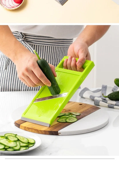 Vegetable Cutter - Mandoline Slicer With Stainless Steel Blade | Multi-Use Kitchen Tool - ZOOMNSTORE