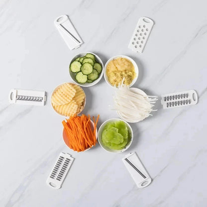Multi-Functional Vegetable Cutter - 9 in 1 Manual Slicer and Grater Tool - ZOOMNSTORE