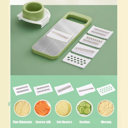 Multi-Functional Vegetable Cutter - 9 in 1 Manual Slicer and Grater Tool - ZOOMNSTORE