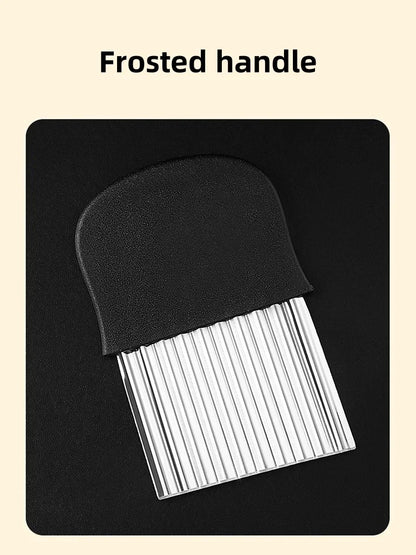 Vegetable Cutter Stainless Steel Potato Chip Slicer - Crinkle Cut Knife Tool - ZOOMNSTORE