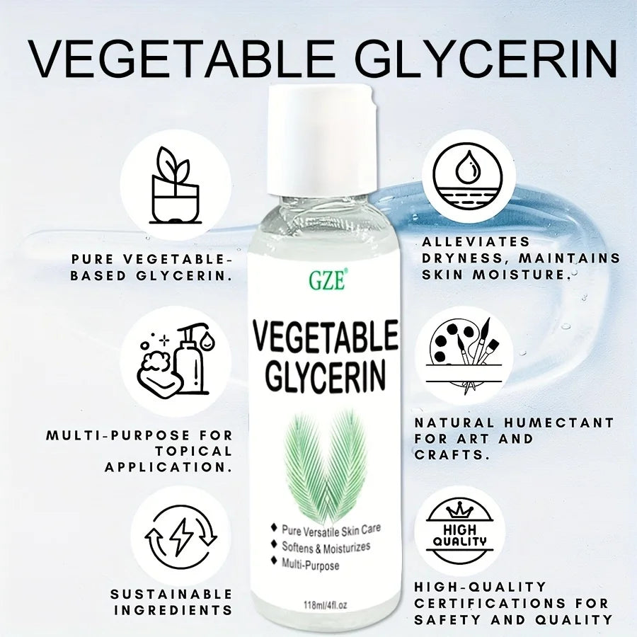 100 Pure Vegetable Glycerin - Versatile Skin Care Moisturizer and Softener - ZOOMNSTORE