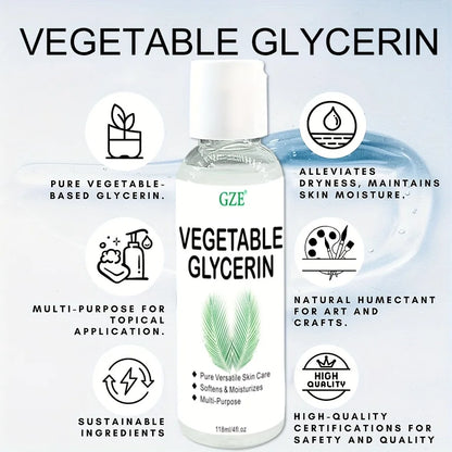 100 Pure Vegetable Glycerin - Versatile Skin Care Moisturizer and Softener - ZOOMNSTORE