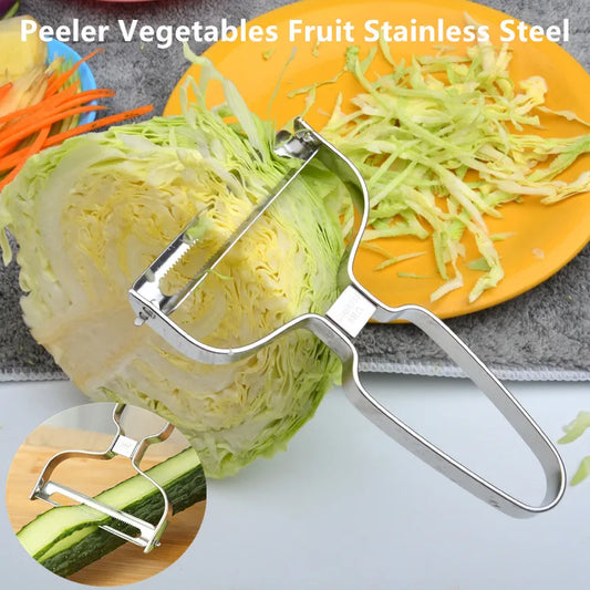 Vegetable Peeler Stainless Steel | Multifunctional Kitchen Slicing Tool With Sharp Blade - ZOOMNSTORE