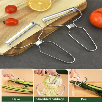 Vegetable Peeler Stainless Steel | Multifunctional Kitchen Slicing Tool With Sharp Blade - ZOOMNSTORE