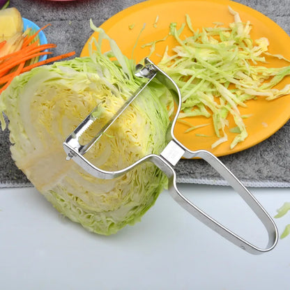 Vegetable Peeler Stainless Steel | Multifunctional Kitchen Slicing Tool With Sharp Blade - ZOOMNSTORE