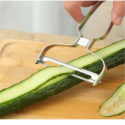 Vegetable Peeler Stainless Steel | Multifunctional Kitchen Slicing Tool With Sharp Blade - ZOOMNSTORE
