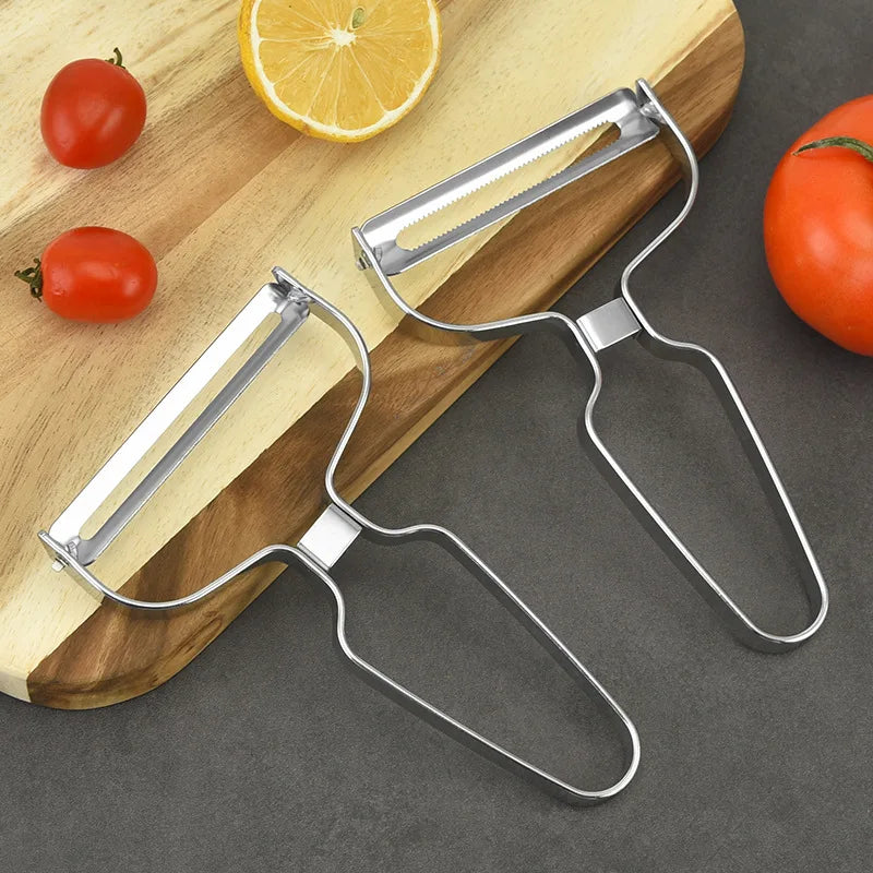 Vegetable Peeler Stainless Steel | Multifunctional Kitchen Slicing Tool With Sharp Blade - ZOOMNSTORE