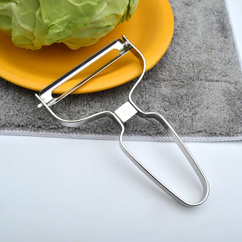 Vegetable Peeler Stainless Steel | Multifunctional Kitchen Slicing Tool With Sharp Blade - ZOOMNSTORE